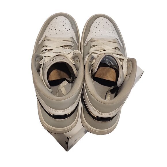 NIKE Air Jordan 1 Mid Womens size 9 mens 7.5 Grey Fog Black White BQ6472-015 - Picture 12 of 14